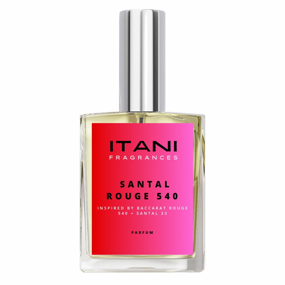Santal Rouge 540 MFK Baccarat Rouge 540 and Le Labo Santal 33 Itani Fragrances